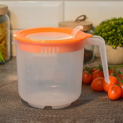 Миска для миксера 1,5л с мерной шкалой, мандарин