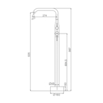 Смеситель для ванны напольный Raglo R20.33.09, графит