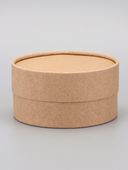 Коробка круглая подарочная, завальцованная крафт, 12×6 см