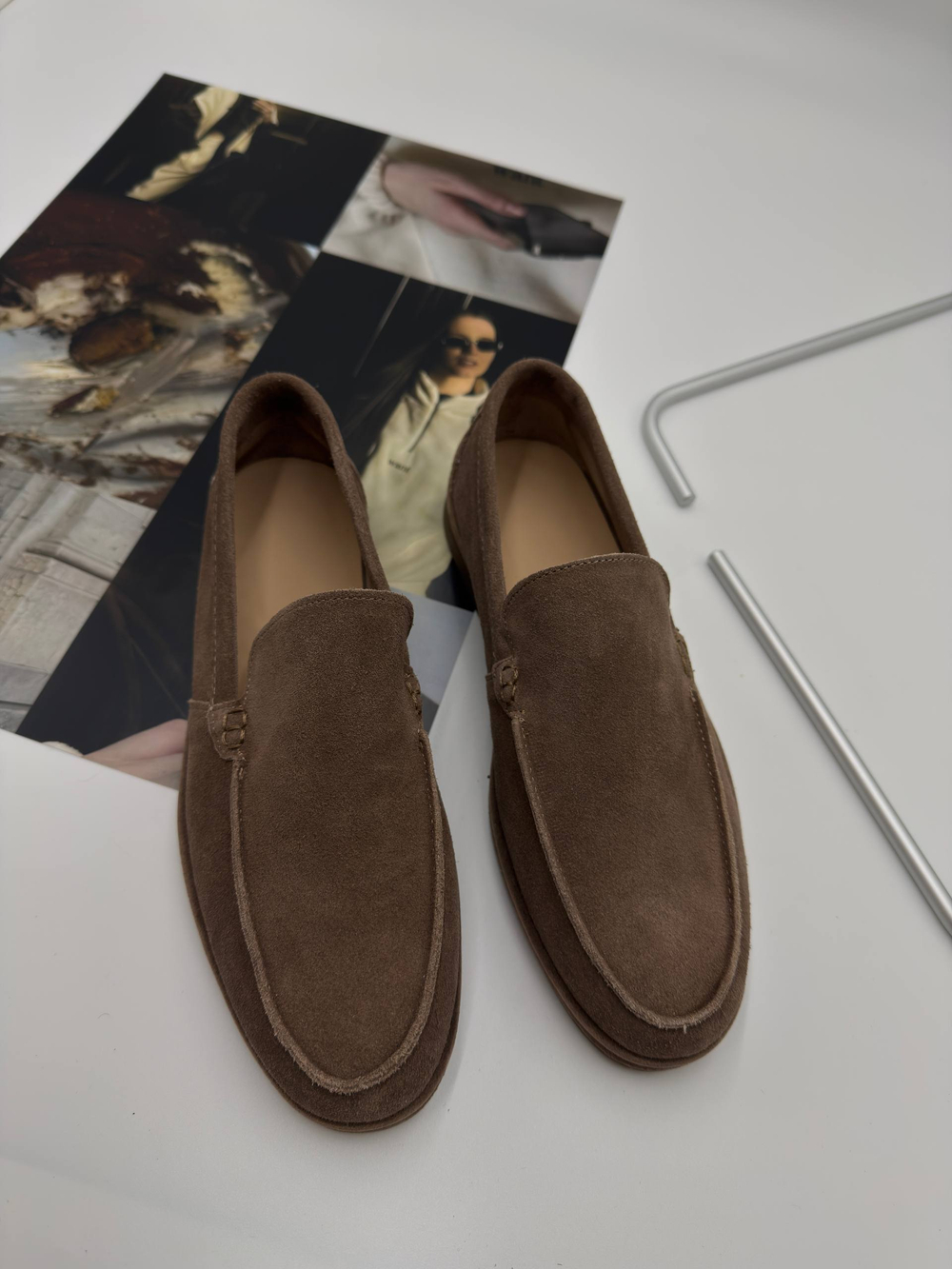 Туфли женские натуральная кожа артикул 6220-5 цвет "коричнево-серый"