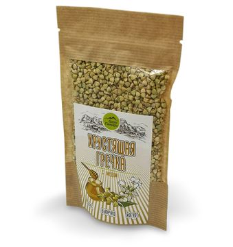 ХРУСТЯЩАЯ ГРЕЧКА с медом (сушеная пророщенная зелёная гречка для салатов, выпечки, йогуртов); 110г.