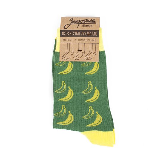 Носки ЗАПОРОЖЕЦ Банан Зеленый O/S
