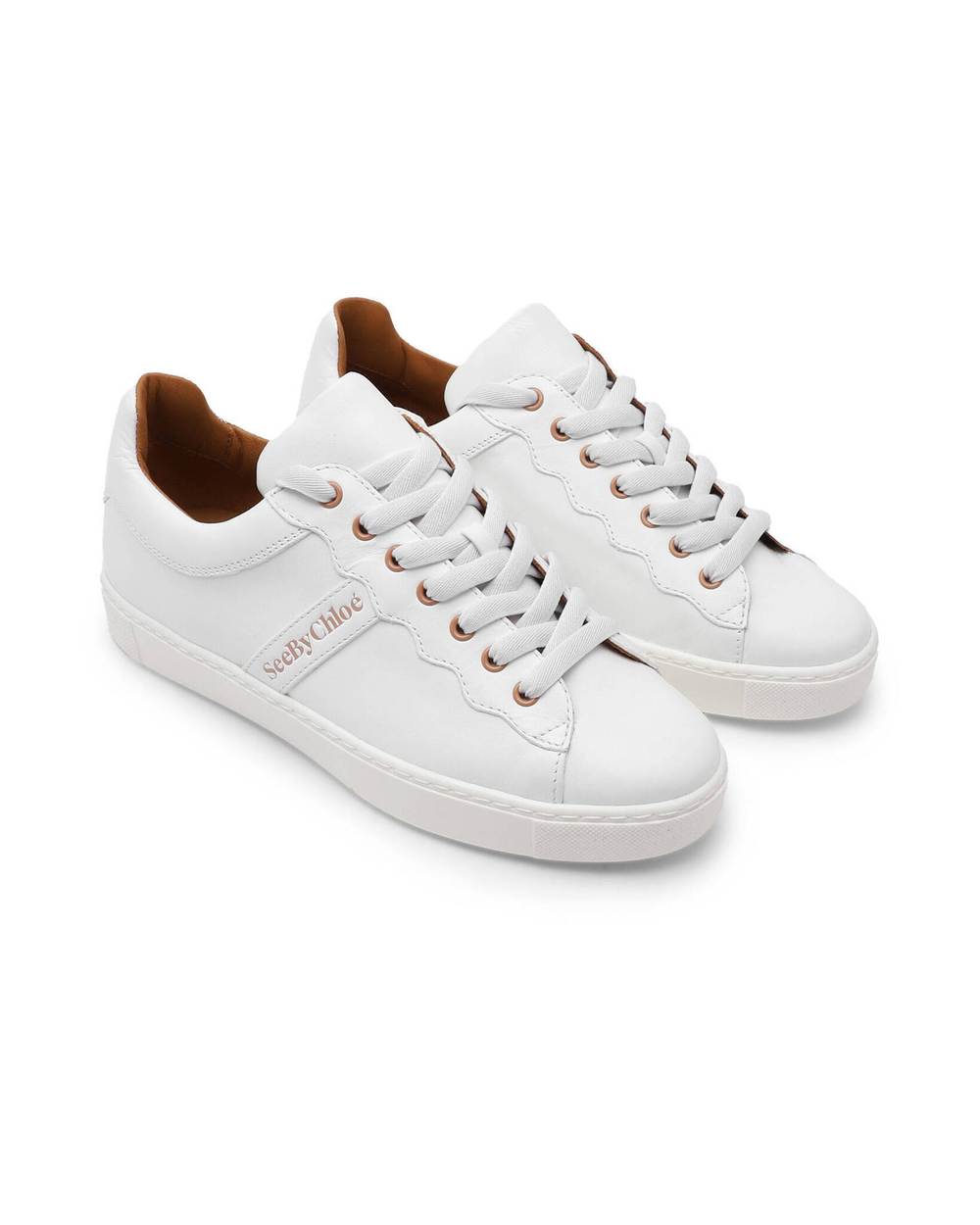 Кожаные кроссовки essie See By Chlo\u00e9 - белый(SB39210A 16160)
