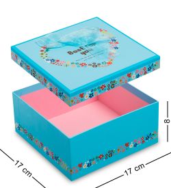 WG-29-B Набор коробок из 3шт «Квадрат» цв.голубой