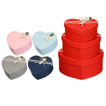 Подарочная коробка Basir 3 в 1, форма сердца с крышкой, размер 22*20*9/18.5*17*7.5/16*14*6 см, ассорти