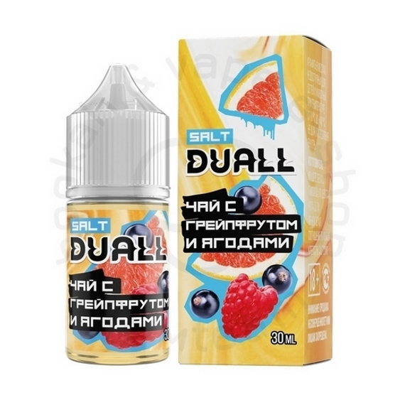 Безникотиновая жидкость для ЭСДН DUALL ZERO с ароматом чая с грейпфрутом и ягодами, 28мл, 0мг/см3 (M