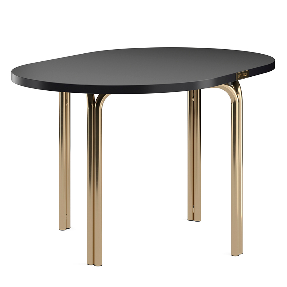 Столик кофейный Ror, 75х50 см, латунь/черный