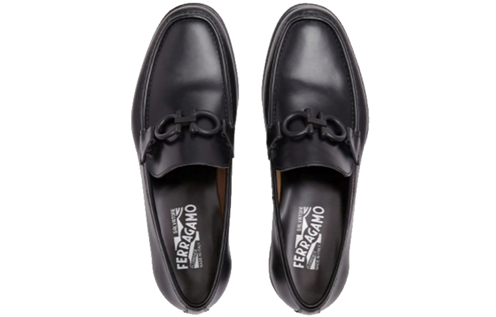 FERRAGAMO Rolo 10 Leather Loafers