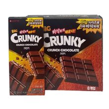 Хрустящий шоколад Lotte Big Crunky 82 г, 8 шт