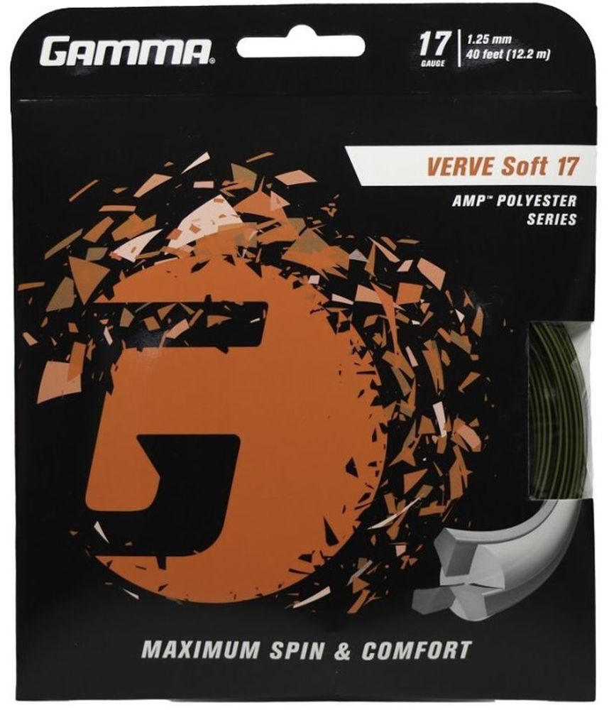 Теннисные струны Gamma Verve Soft 17 (12,2 m) - черный