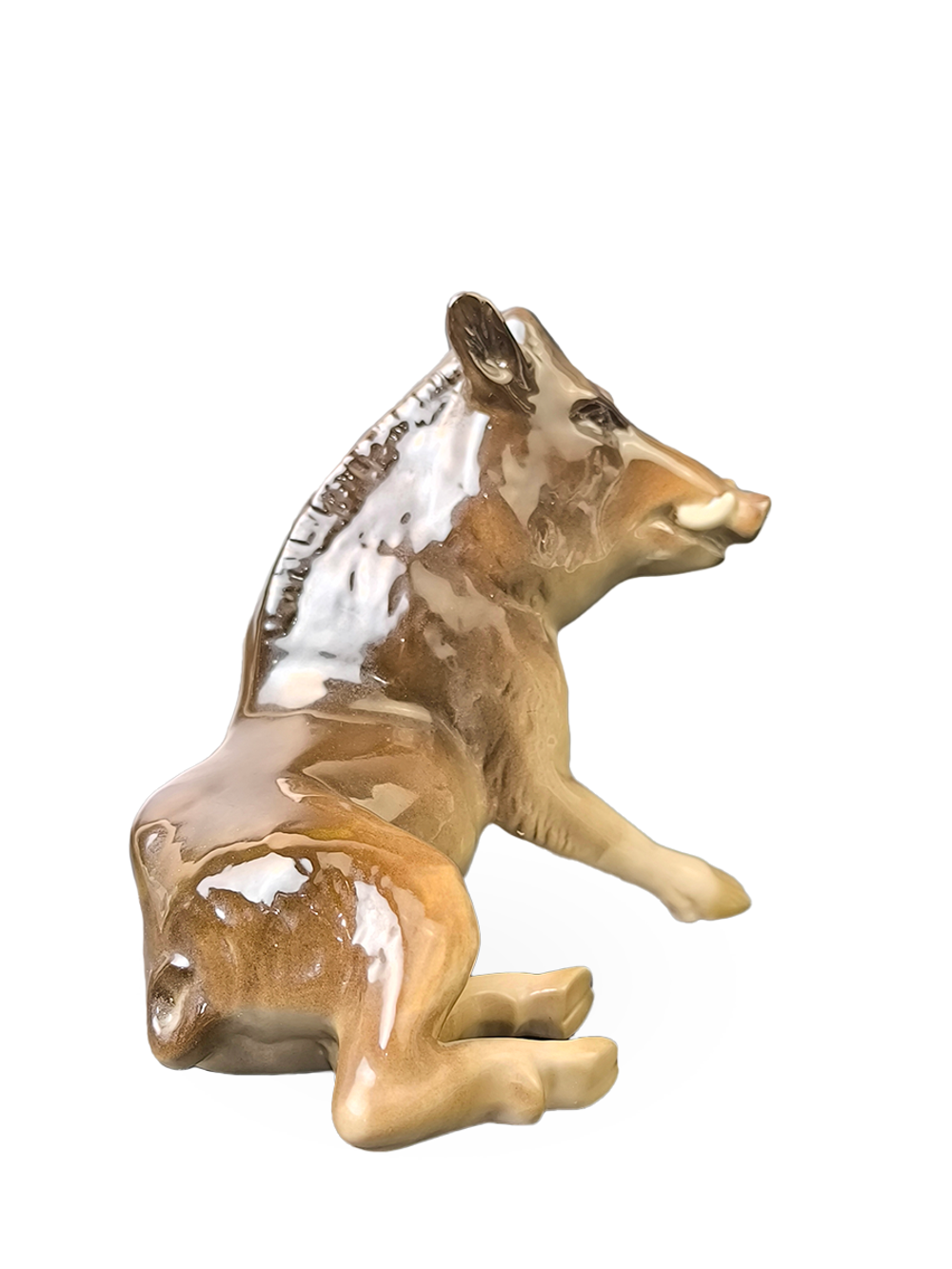 Фарфоровая статуэтка "Кабан секач" (Вепрь) ЛФЗ