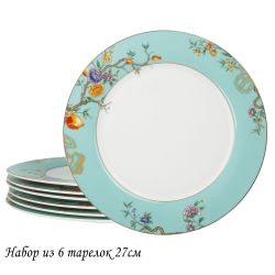 Lenardi 145-474 Набор из 6 тарелок 27см HANOMI в под.уп.(х5)Костяной фарфор
