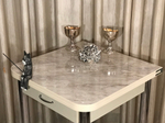 Раскладной стол с ящиком Bilbao marble
