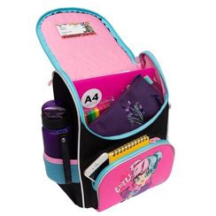 Çanta \ Bag \ RAm-484-6 Рюкзак школьный с мешком (/1 черный - розовый)