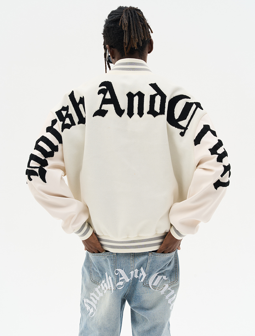 Бомбер HARSHandCRUEL "Gothic Logo" Varsity Jacket