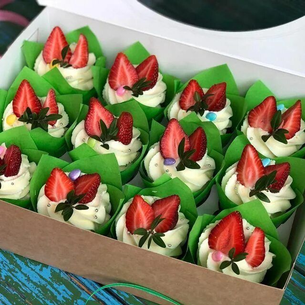 Форма бумажная «Тюльпан», 5х8 см (зеленый, 200 штук)