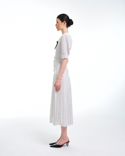 Платье Primavera (белый в горошек)