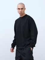 Лонгслив оверсайз (черный) 230 г