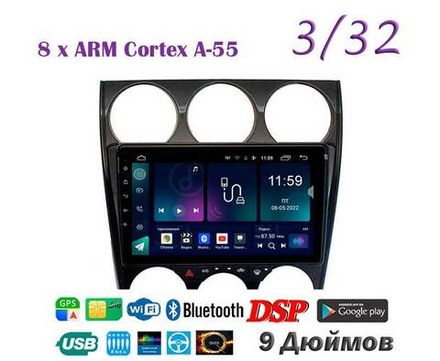 Topway TS18 3+32GB 8 ядер для Mazda 6, Atenza 2002-2007