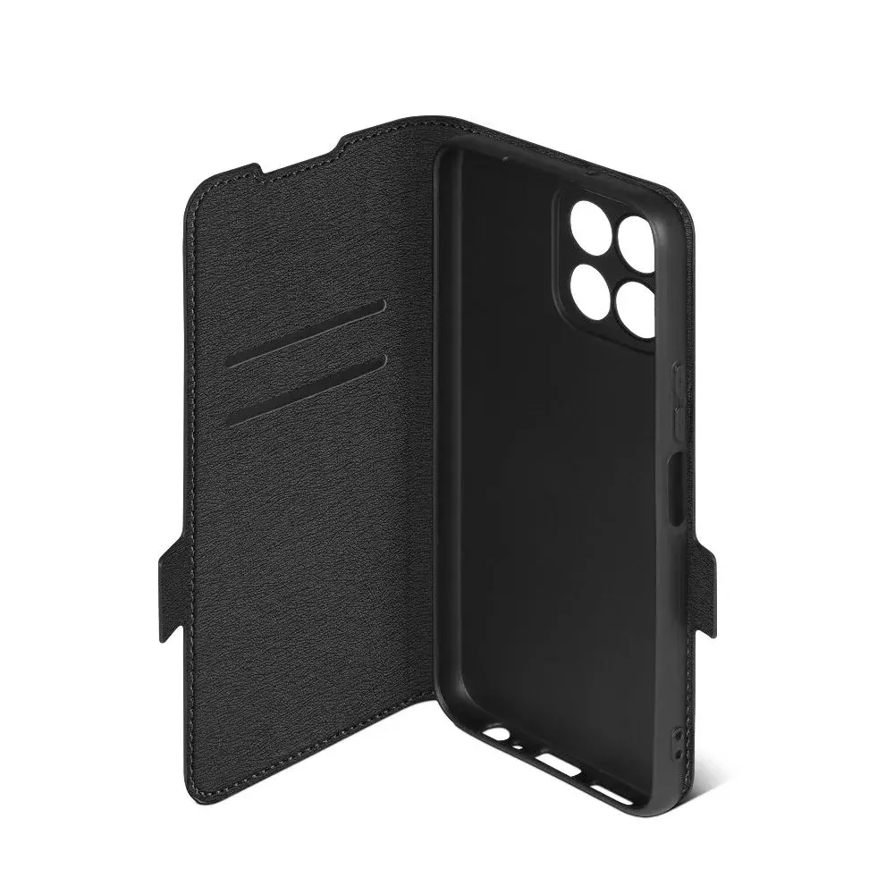 Чехол с флипом для Honor X8 (5G) /X6/70 Lite (5G) DF (black)