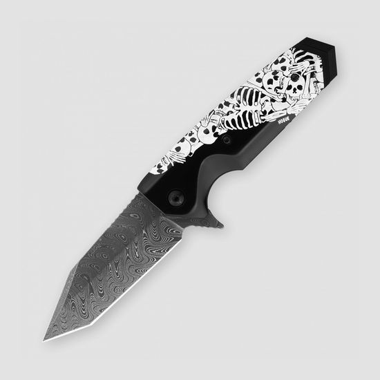 Складной нож HOGUE «Elishewitz EX-02» HG/34229DBKS c клинком из стали Damascus, рукоять ABS-пластик