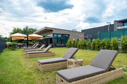 "Рим" шезлонг с подушкой, цвет соломенный