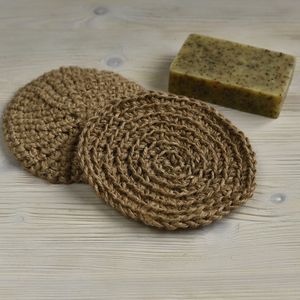 Мочалка джутовая для мытья посуды 12 см