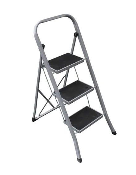 Стремянка стальная 3 ступени широкая антискольз.ступень