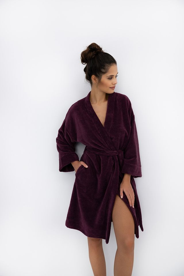 Стильный халат цвета бордо Indigo
