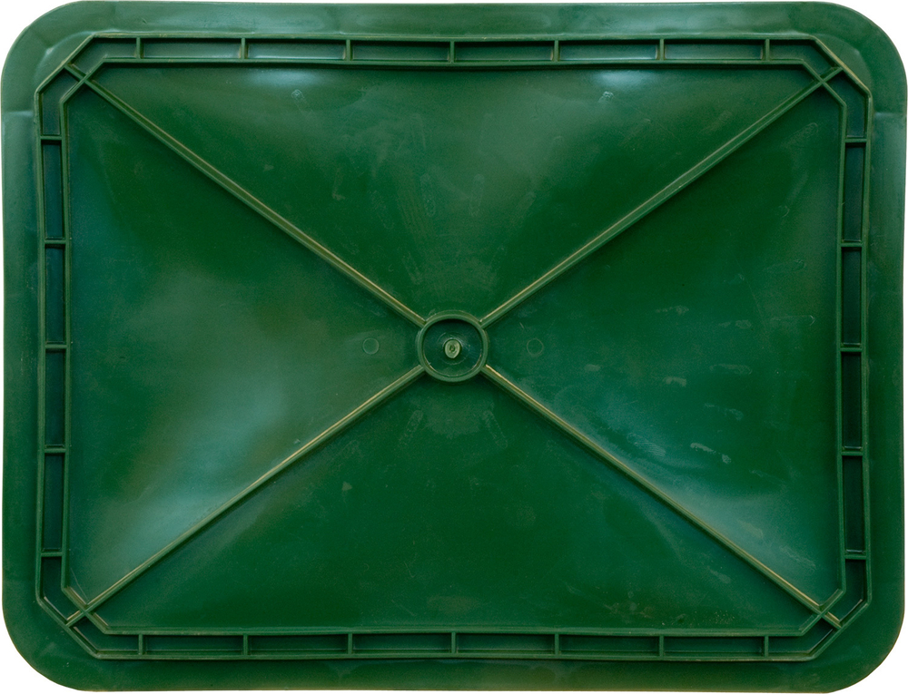 Ящик сплошной 430×330×110 мм, объем 12 л., арт.: 405, зелёный, код: 00433