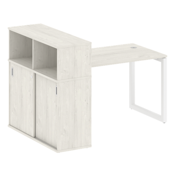 Метал Систем Куатро Стол письменный с шкафом-купе на О-образном м/к 50БО.РС-СШК-3.2 Т