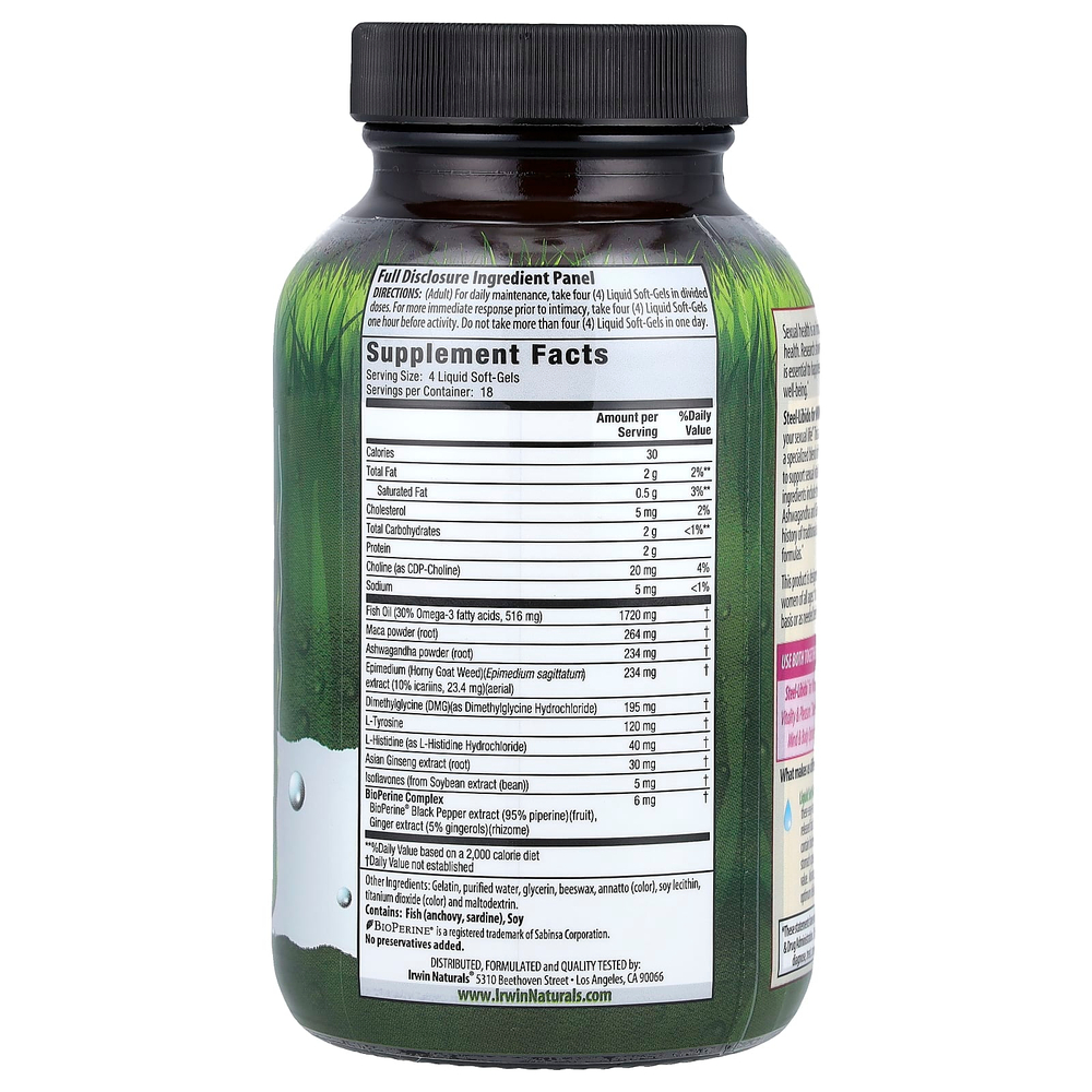 Irwin Naturals, Steel-Libido® для женщин, 75 желатиновых капсул