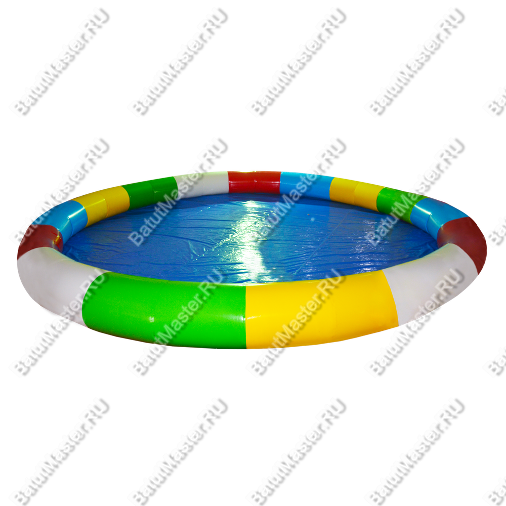 Круглый надувной бассейн «Разноцветный», 12*12*0,65 м