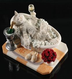 WS-1355 Статуэтка «Кошка в ванной»