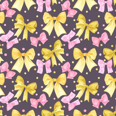 Акварельные банты на сиреневом фоне