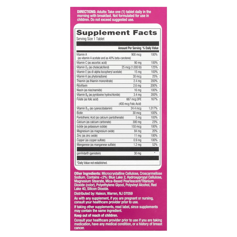 Centrum, Для поддержки менопаузы на всех этапах менопаузы, 30 таблеток