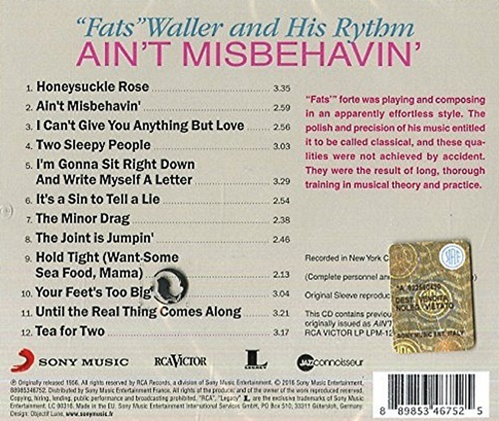 Fats Waller / Ain't Misbehavin' - The New Fats Waller Musical Show (CD)