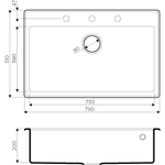 Кухонная мойка Omoikiri Tedori 79-BL