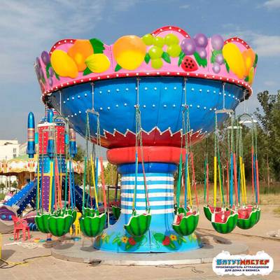 Большая цепочная карусель «Фруктовый вихрь», 16 мест, 6×6×4,5 м