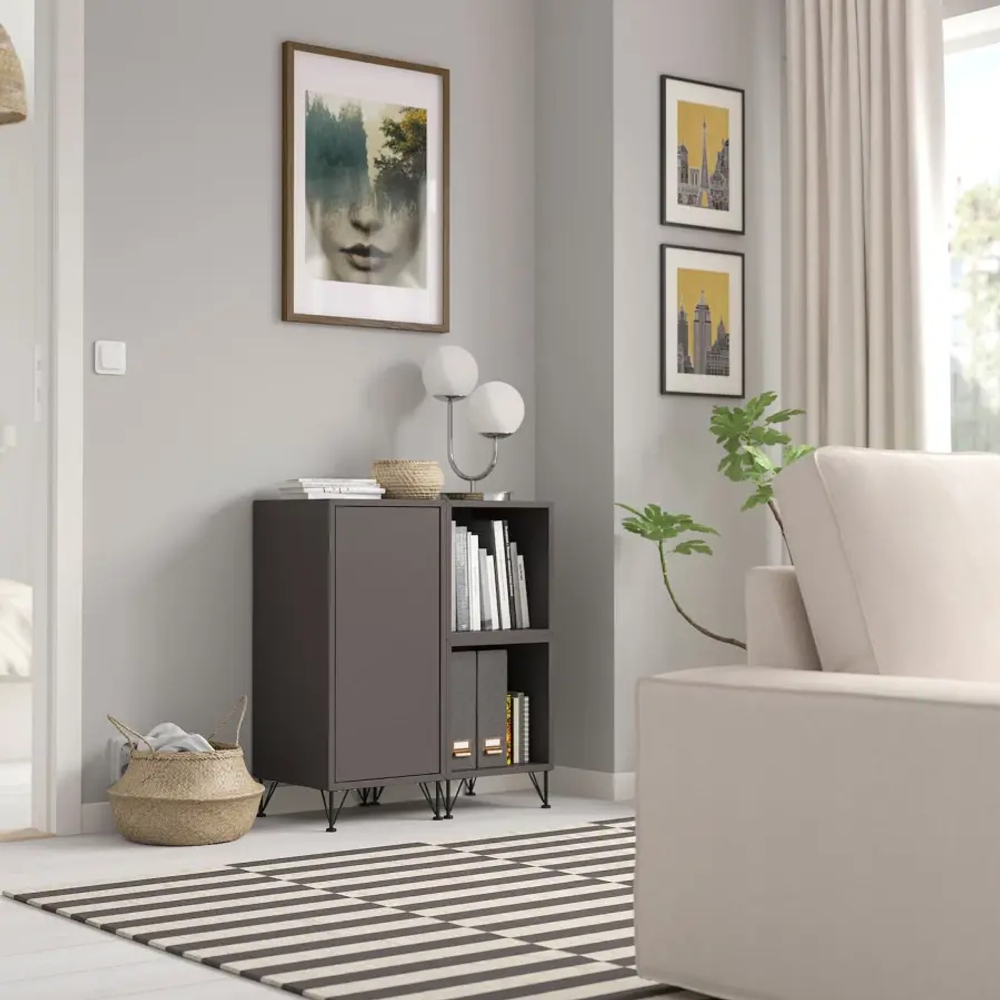 Комбинация шкафа с ножками - IKEA EKET/ ЭКЕТ ИКЕА, 80x70см, черный