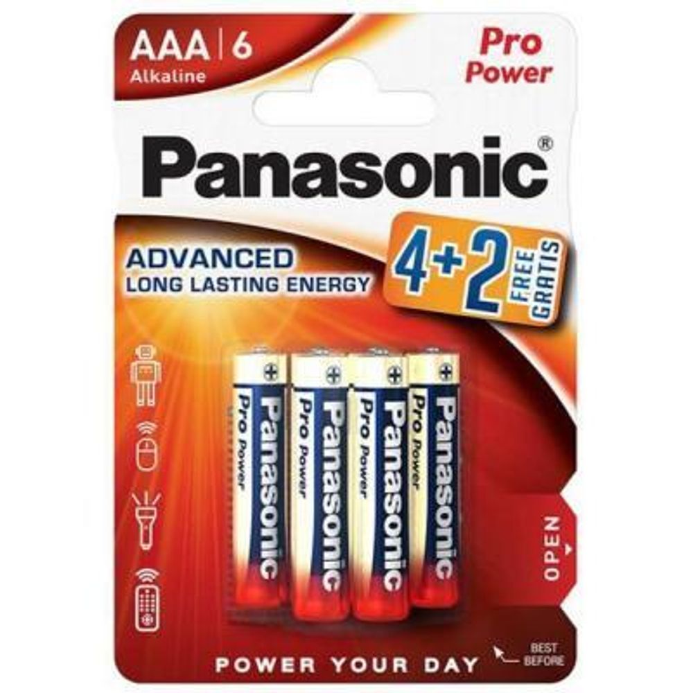 Батарейки Panasonic Pro Power AA щелочные 6 шт