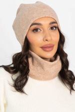 Комплект шапка шестиклинка и снуд (бежевый) ШШС3-23М LT Collection