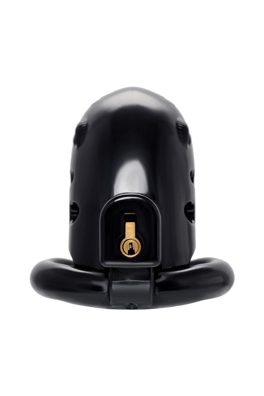 Черный мужской пояс верности из пластика