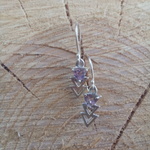 Серьги СТРЕЛА серебро/аметист