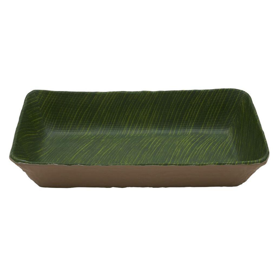 Салатник 1100 мл 26,5*16,2*6,2 см прямоуг. Green Banana Leaf пластик меламин P.L. Proff Cuisine