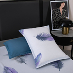 КПБ на резинке Сатин Velouria Luxe с Одеялом VLR018, Евро, 4 наволочки, простынь 140*200*25