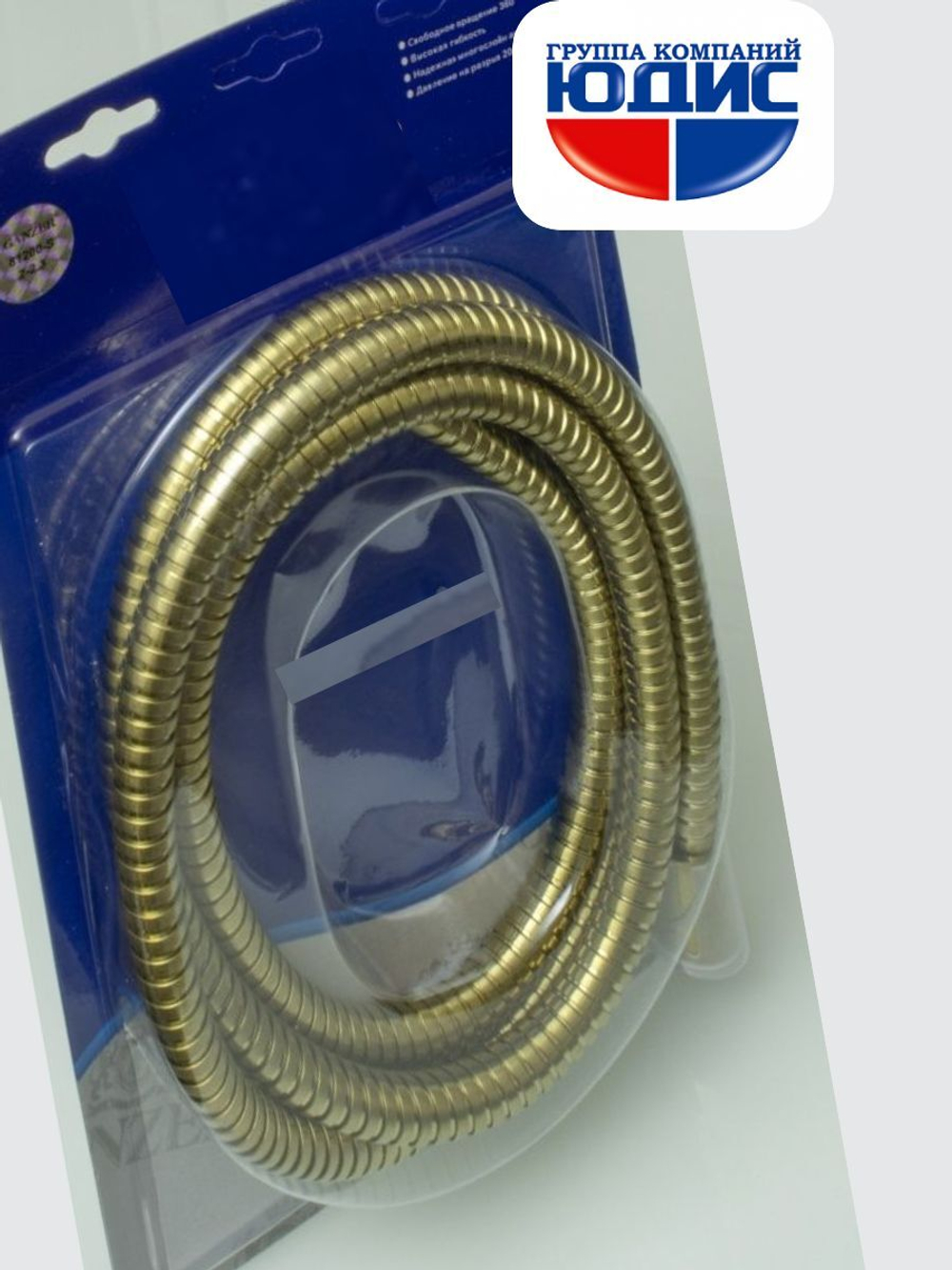 81150-E Шланг для выд. лейки 150см 3/8 нар (ЗОЛОТО) GANZER (50/1шт)