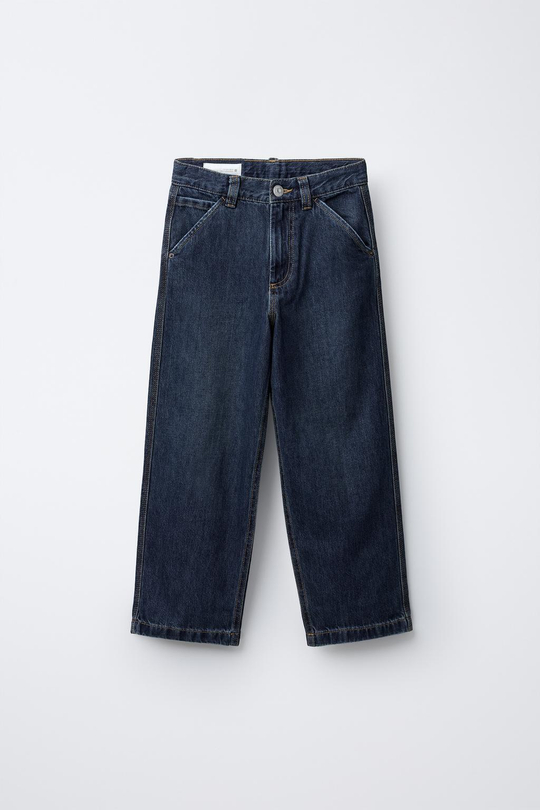ZARA ПРЯМЫЕ ДЖИНСЫ SKATER, СИНИЙ