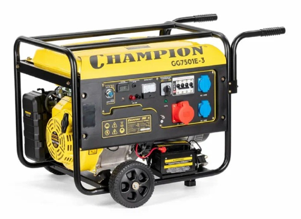 Генератор бензиновый CHAMPION GG7501E3 трехфазный GG7501E-3