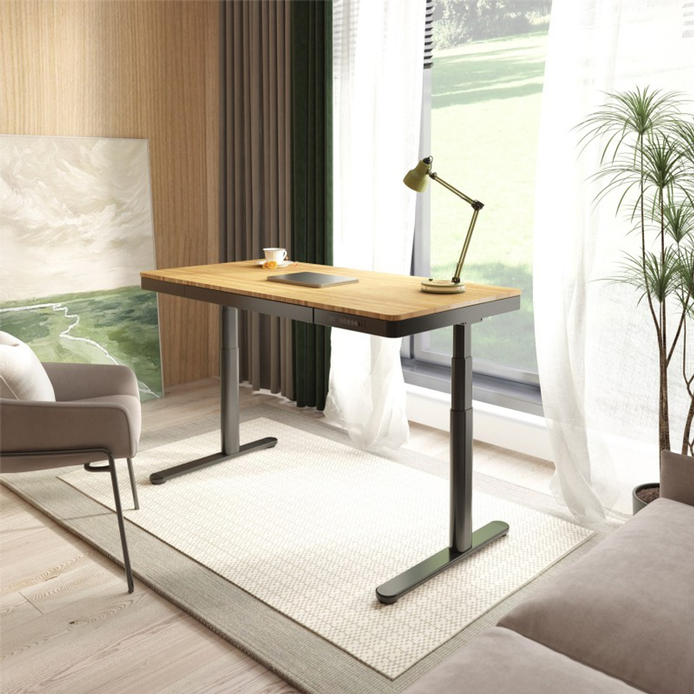 Стол для компьютера с электроприводом, QI-зарядкой и USB-портами FoxGear LIFTISCH FG-ED-55B